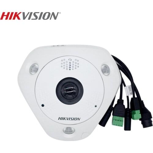 HIKVISION DS-2CD63C2F-IS Chinese Version 12MP Fisheye View IP Camera Supports ONVIF SD Card PoE IR 360 Degree View