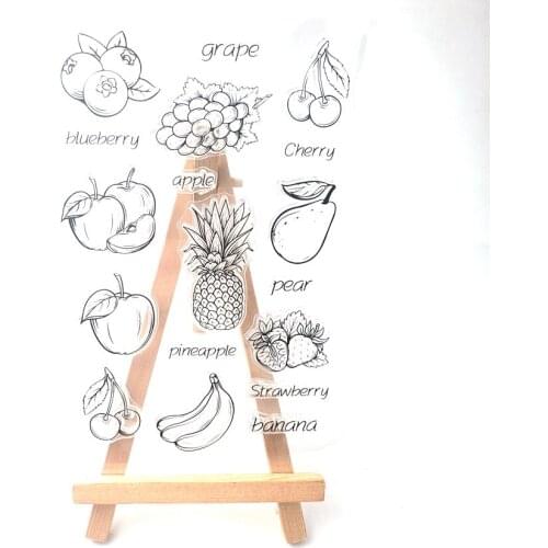 Hot selling fruit alphabet transparent clear stamp / silicone seal roller stamp DIY scrapbook album / card production