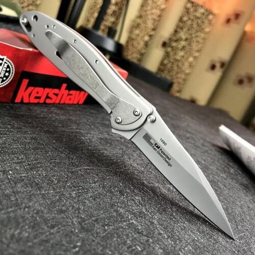 Kershaw 1660 folding knives pocket EDC SURVIVAL KNIFE CAMPING knife Ken Onion Leek Assisted Flipper Knife 3" Composite D2 Plain