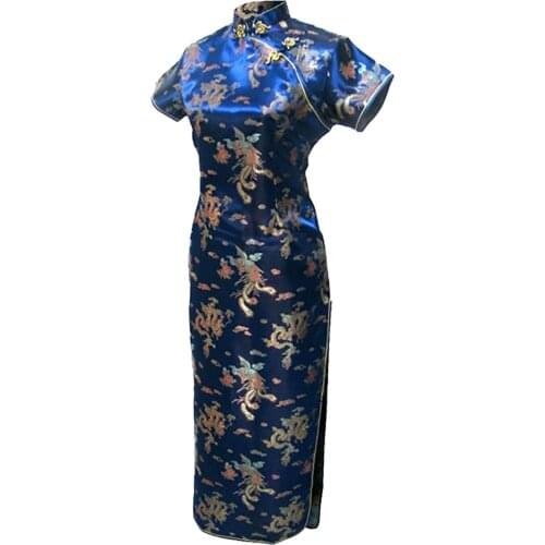 Shanghai Story Mandarin Collar Qipao Chinese dress Phoenix Dragon Pattern Cheongsam Traditional Clothing Oriental Dress