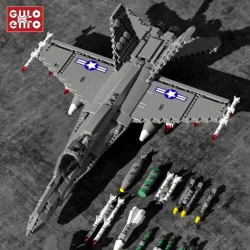 Military Series Aircraft Building Blocks F-22 Stealth Fighter F-35 F-18 J-15 Carrier Airplane Bricks Children Kids Toys Gifts