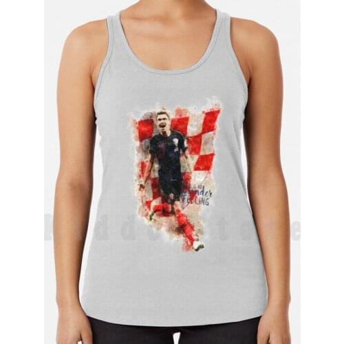 Mandzukic Tank Tops Vest 100% Cotton Mand ? Uki ? Mandzukic Croatia Croatia National Team Football Soccer Sports