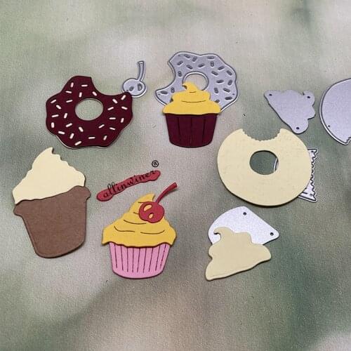 Donut Cake Series Metal Cutting Dies for DIY Scrapbooking Album Paper Cards Decorative Crafts Embossing Die Cuts