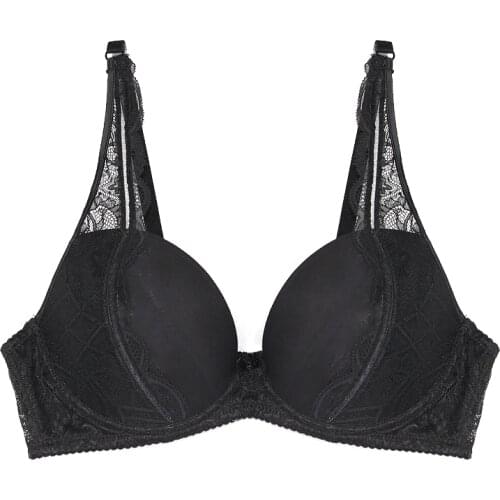 MiaoErSiDai Sexy Bra Goddess Underwear Push Up Padded Brassiere Big Size Lace Lingerie Fashion Bra 32-38 B-C-D-DD