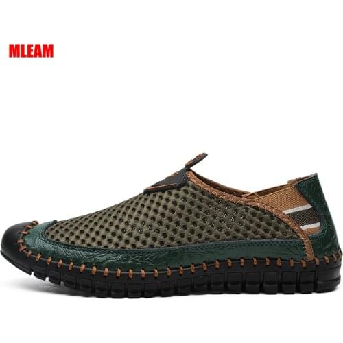 Fashion Mens Shoes Summer Mesh Mens Sandals Breathable Slippers Mens Shoes Platform Sandals Zapatos De Hombre Big Size 38-48