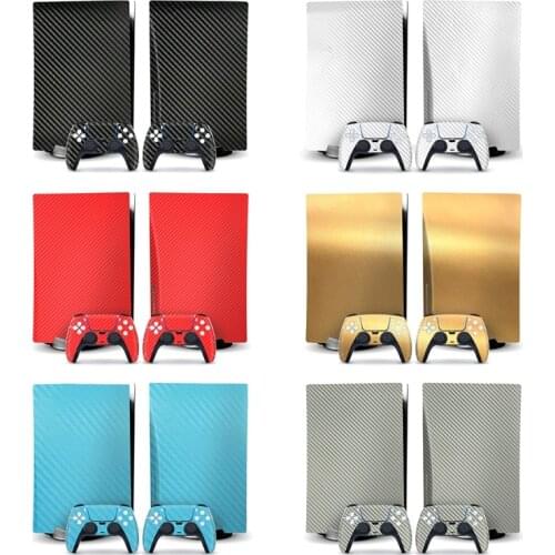 Carbon Fibre Stickers Decals for PS5 Console and Game Controller Game accessorie P9YE