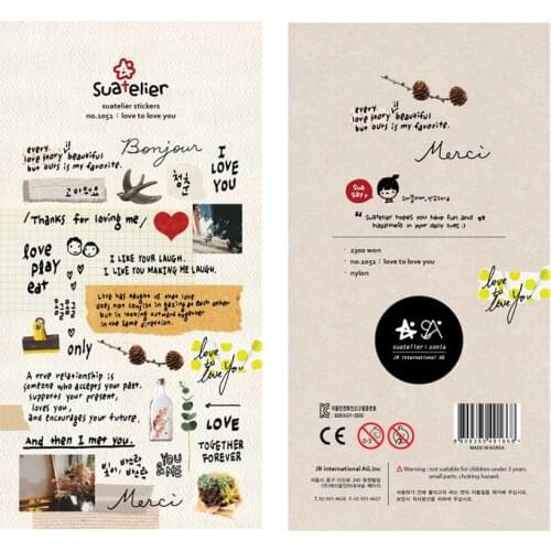 DIY Stickers Love to You Kawaii Stickers for Diary Scrapbooking Notebook Greeting Card Decoration