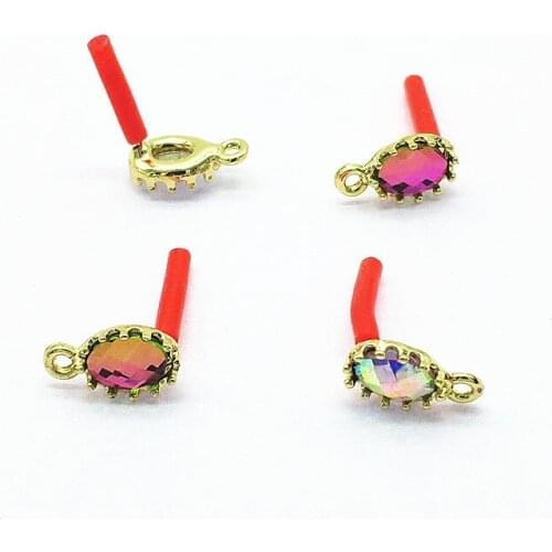 New arrival! 14x8mm 100pcs Oval Crystal Ear Stud for Earrings Making/DIY parts,Jewelry Finding & Component