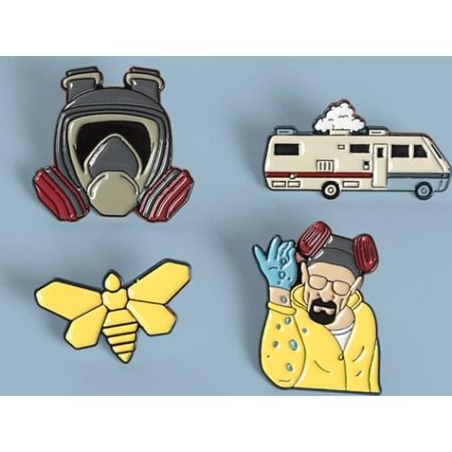 New Women jewelry Gifts Gentleman Killer Enamel Pins Brooches Movie Fans Badges