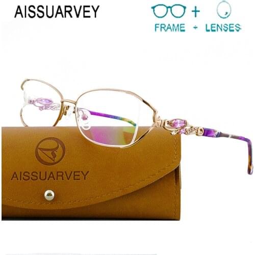 Women Prescription Glasses Frames Prescription Eyeglasses Optical Glasses Womens Luxury Brand Designer Rhinestone Mother Gift