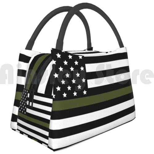Portable Insulation Bag Green Lives Matter ( Military Flag ) Military Flag American Flag Military Support