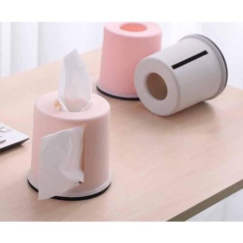 Plastic Roll Paper Towel Tissue Box Storage Case Car Desktop Napkins Holder Waterproof Tissue Box Bathroom