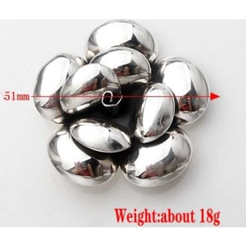 S925 Sterling Silver Rose Pendant Bright surface female retro hand made silver personality exaggerated knitting Necklace