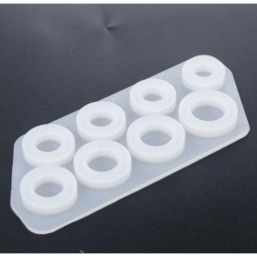 8holes Silicone DIY Ring Mold Resin Epoxy Ring Casting Mould For DIY Handmade Jewelry Pendant Crystal Agate Making Tools
