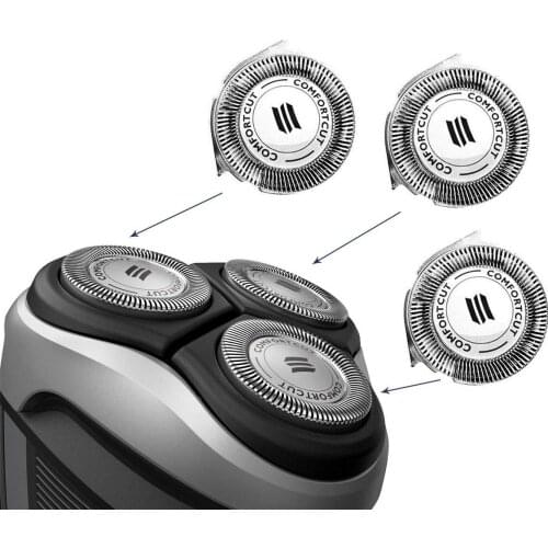 3Pcs/Set Replacement Shaver Head For Philips Norelco 3000 2000 Series Razor Replacement Heads Blade SH30/52 Knife Mesh 30E