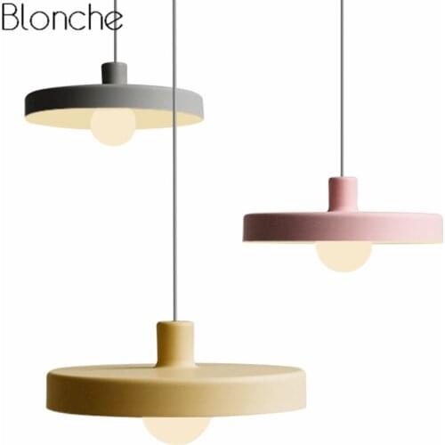 Modern iron Pendant Lights Colorful Hanging Lamp for Dining Room Kitchen Home Lighting Fixtures loft Industrial Decor Luminaire