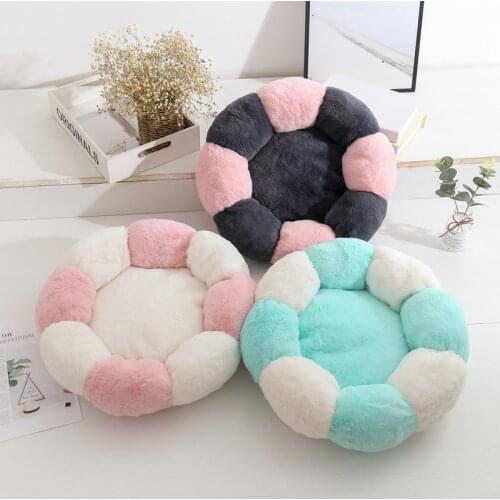 SuperSoft Rabbit Flannel Petal Nest Pet Nest Cat Nest Dog Nest Cat Sleeping Bag Soft Waxy Warm Cushion Can Be Removed and Washed