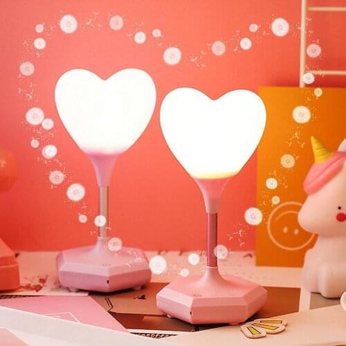Love Heart LED Night Light USB Charging Dimmable Lamp Motion Sensor Light Bedroom Night Lamp Atmospheres Table Bedside Lamp 2022