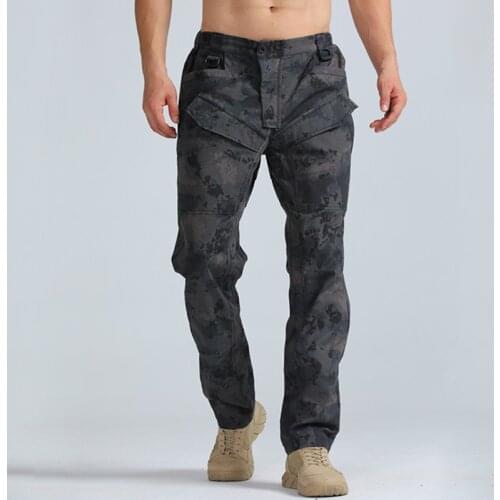 Tactical Cargo Long Pants 65/35 Ripstop Professional Woodland Pants Tactical FG Iron Black MilitaryTrousers Man Camouflage