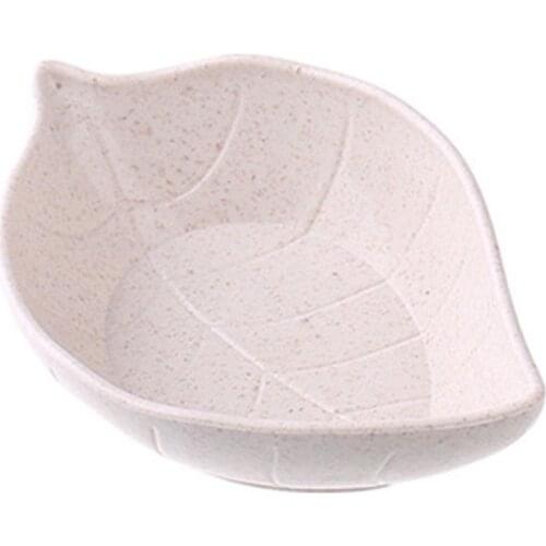 Japanese Style Leaf Shape Wheat Straw Seasoning Condiments Dish Sauce Vinegar Mini Plate Tool Kitchen Tableware Supplies