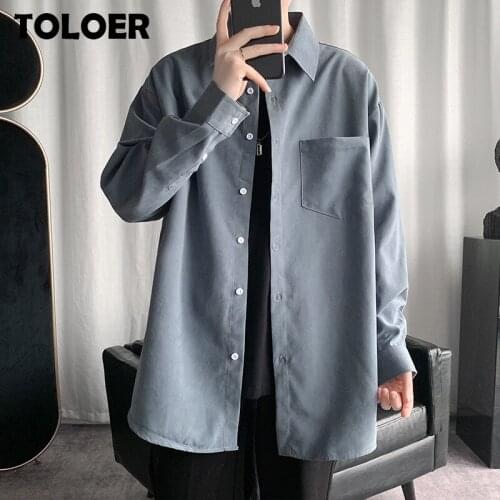 TOLOER Men's Long Shirts