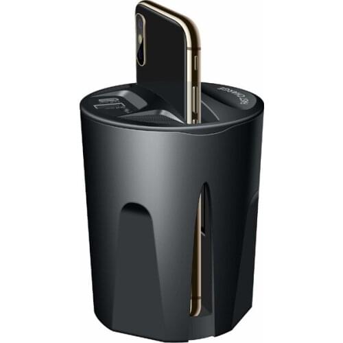 Three-in-one multi-function qi wireless charger for car cups, suitable for fast charging of Apple Huawei Star mobile phones