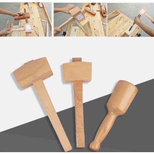 80-130mm Solid Small BeechWood Hammer Carpenter Mallet For DIY Knock Woodworking Household Multi Hand installation Tool
