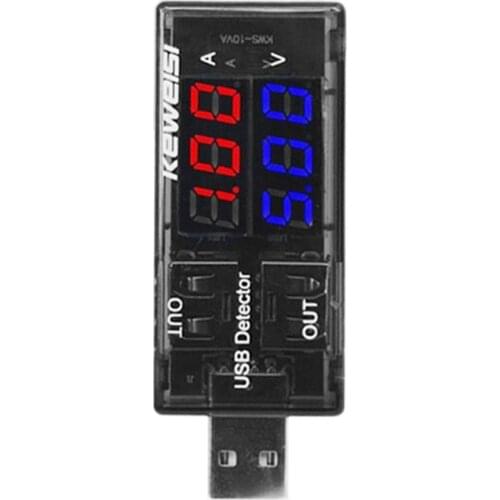 USB Voltmeter Ammeter Current Voltage Tester LCD Digital Display Power Battery Capacity Tester Measurement USB Charge Indicator