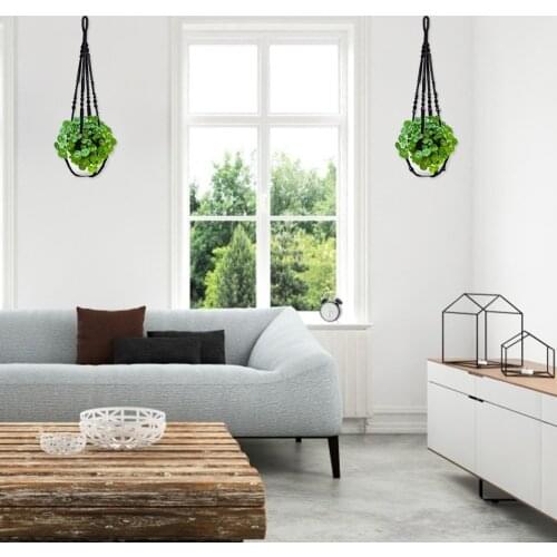 Flowerpot Plant Hanger Hanging Basket Rope 100% Handmade Courtyard balcony Macrame Flower Pot Holder Cord wall decoration Garden