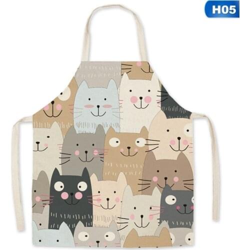 Waterproof Kitchen Cooking Apron Cotton Cartoon Adult Apron Women Man Sleeveless Aprons Chefs Apron