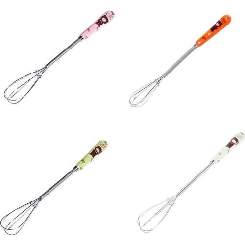 1Pc Mini Stainless Steel Whisk Manual Mixing Whisk Blender Kitchen Tools Coffee Milk Bubbler Baking Cooking J6P5