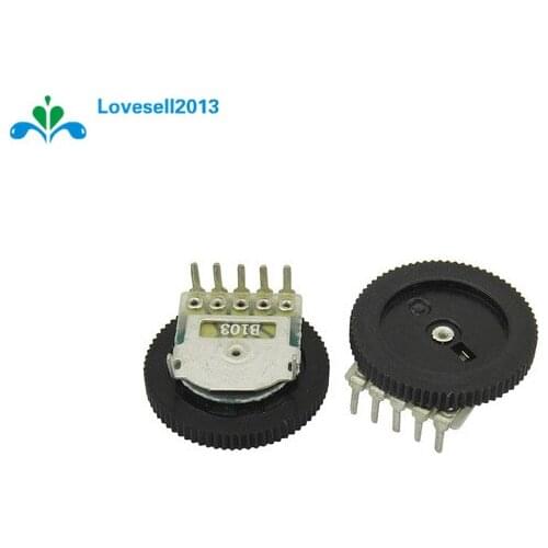 10pcs Dual Potentiometer B103 10K Audio Potentiometer Diameter