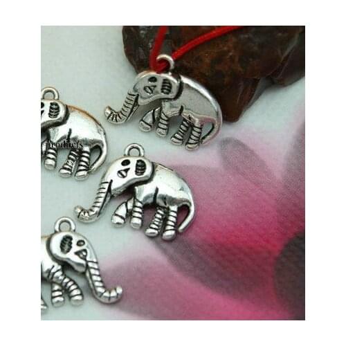 10pcs/lot Tibetan Silver elephant pendant Handmade Decorative Metal DIY Jewelry Alloy accessories vg4rs
