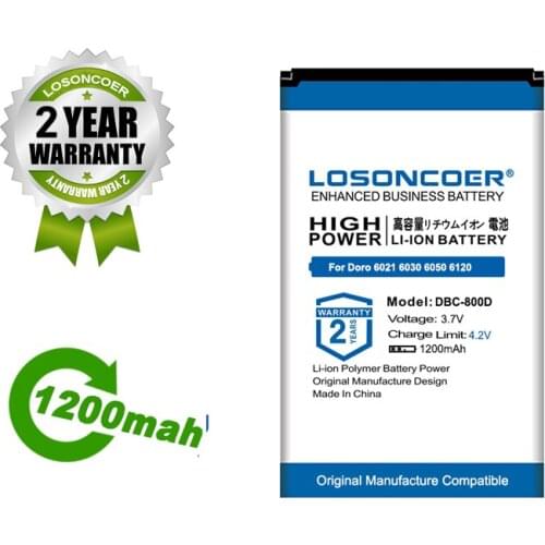 1200mAh DBC-800A, DBC-800B, DBC-800D, XYP1110007 Battery For Doro 6021, 6030, 6050, 6120, 6121, 6171, PhoneEasy 500 Batteries