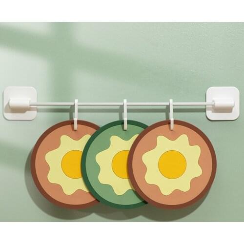 2pcs Cute Silicone Tableware Pad Three Sizes Cup Coasters Heat Insulation Non-Slip Casserole Mat Placemat Kitchen Accessories