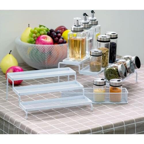 3pcs 3 Tier Expandable Spice Rack Organizer For Cabinet Pantry Kitchen Countertop Stand