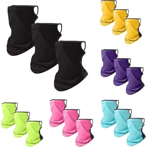 3pcs Unisex Multi-function Face Neck Gaiter Balaclava Bandana Face Tube Neck Gaiter Headband Scarf Headwear Windproof Bandana