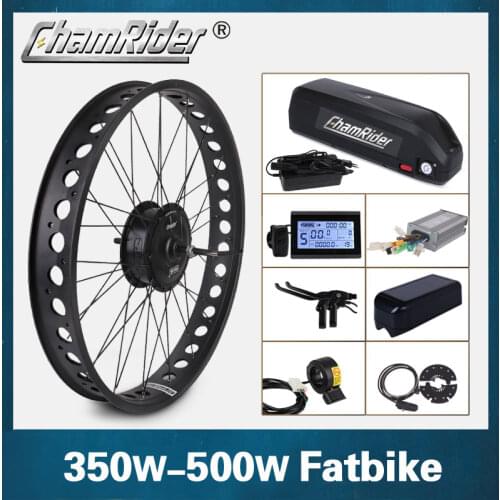 350W 36V 48V 52V Fatbike conversion Electric bike ebike kit XF15-Fat motor MXUS super bottle battery LED LCD display open size