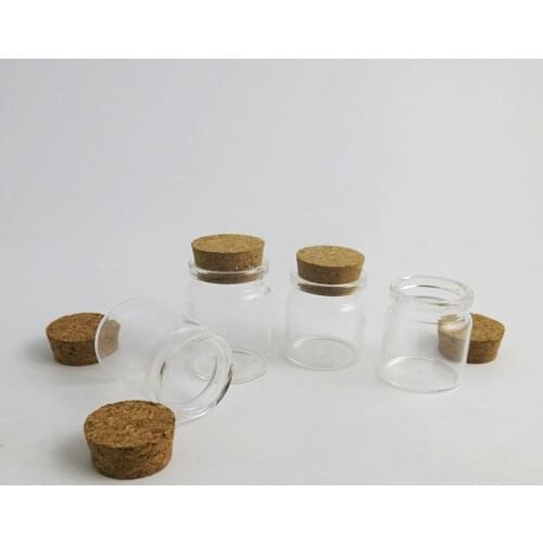 500 x 25ML 30ML Factory Wholesale very cute Glass vials with Wooden Cork 1OZ Glass Bottles Jars Containers For wedding Using