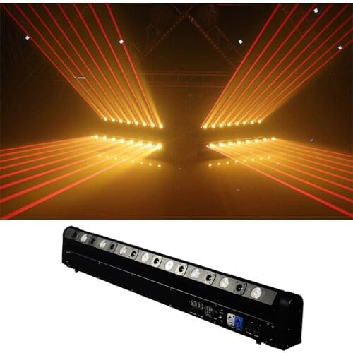 8 Led 8 Laser Moving Head Light 8+8 Line Laser System Show Professional Stage Light For Background Performance Disco DJ Party