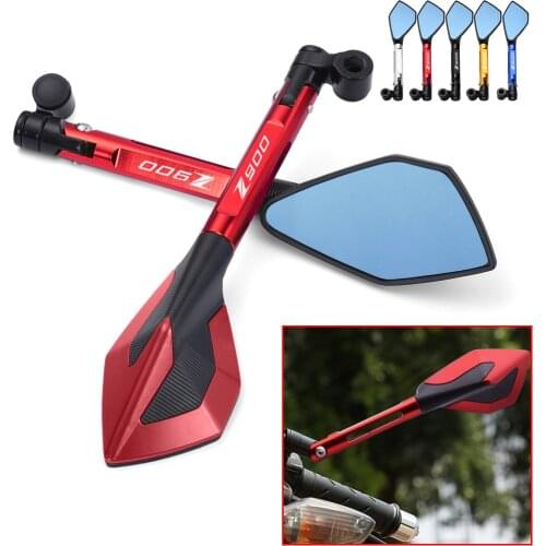 Motorcycle Handlebar Mirrors Anti Glare Moto Rearview Side Mirror For Kawasaki Z900 2017-2021 Z 900 2018 2019 2020 Accessories