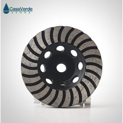 Free shipping diamond 4 inch fine grit turbo cup wheels M14 thread for grinding concrete and stone