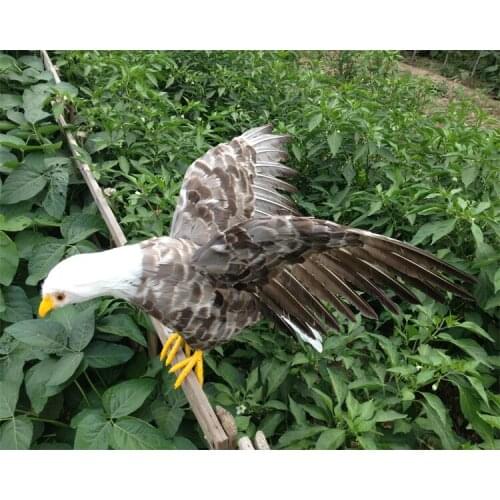 Big creative simulation gray eagle model foam&furs wings eagle gift about 90x46cm 0938