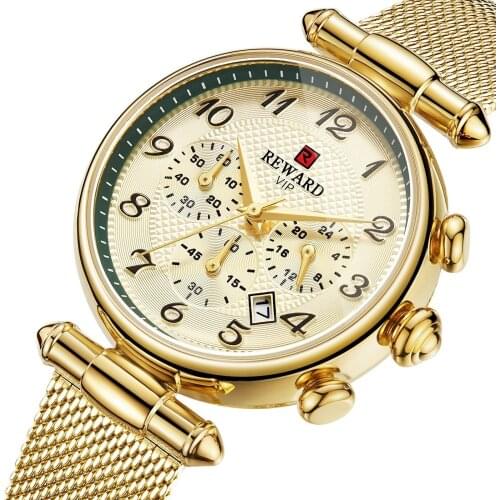 Reloj mujer Rose Gold Women Luxury Wristwatches Steel Bracelet Watches Women Waterproof Chronograph Analog Quartz Montre Femme