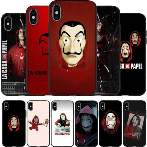 La Casa de papel black Silicone Phone Case For iPhone 12 XR XS Max 5 5S SE 2020 6 6S PLUS 7 8 X 11Pro Max 11 Cover