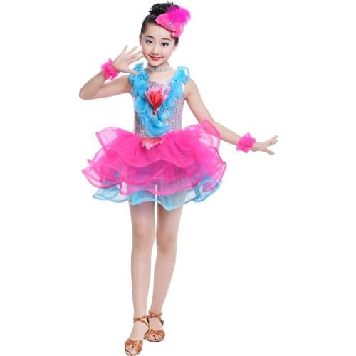 Childrens costumes sequined tutu skirt latin dance girls princess nursery modern jazz dance performance clothing