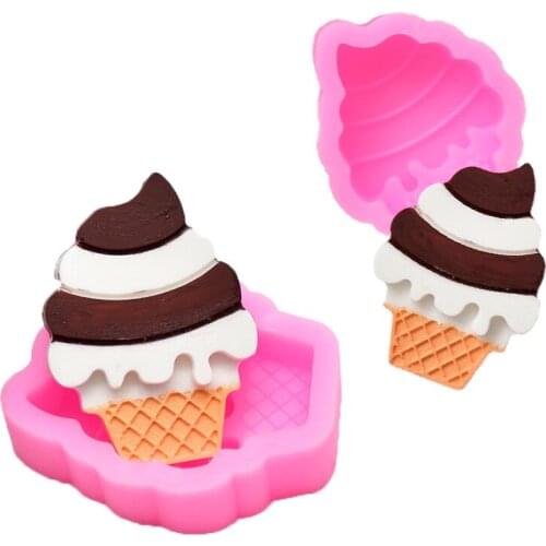Ice Cream Sopa Mold DIY Baking Utensils Fondant Cake Ice Cream Dessert Chocolate Handmade Soap Silicone Mould
