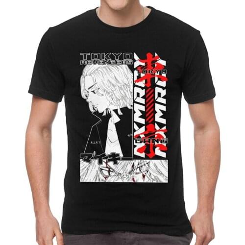 Tokyo Revengers Mikey T Shirts Men Short Sleeve Cotton T-shirt Anime Manga Manjiro Sano Tees Top Graphic Tshirt Gift Idea