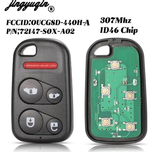 Jingyuqin 307MHz 5 Buttons Keyless Remote Car Key Fob ID46 Chip OUCG8D-440H-A G8D-440H-A 72147-S0X-A02 Fit For Honda Odyssey