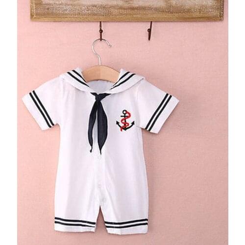 Summer Sailor Kids Romper Jumpsuit Playsuit Toddler Baby Clothes Clothing Sunsuit Newborn Childrens Clothing Sets Rompers